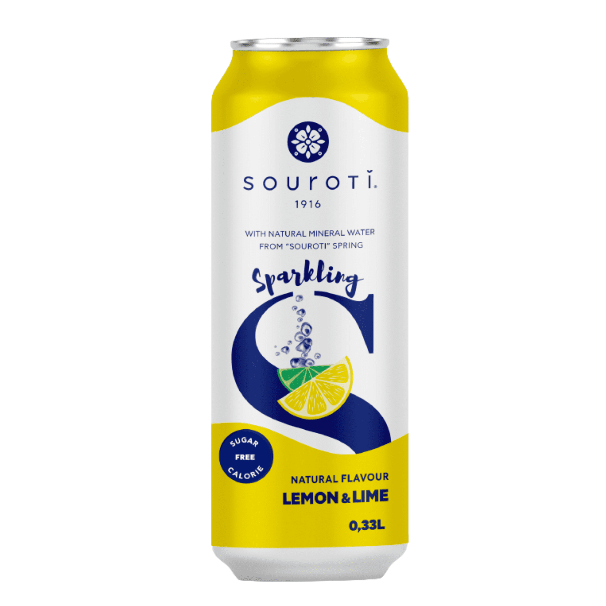 Souroti με φυσικό άρωμα λεμόνι και λάιμ, 330ml